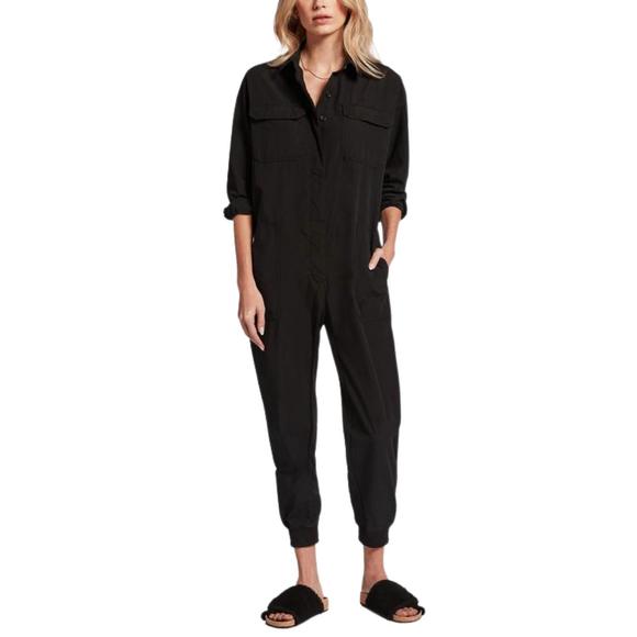 James Perse Pants & Jumpsuits New James Perse Cotton Utility Jumpsuit In Black Poshmark